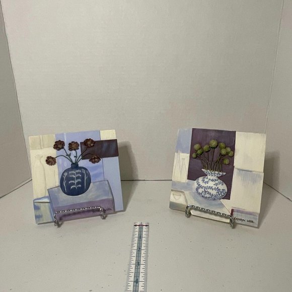 Kathryn White 3-D Signed Ceramic Tiles - Picture 2 of 10